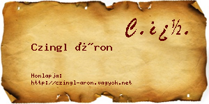 Czingl Áron névjegykártya
